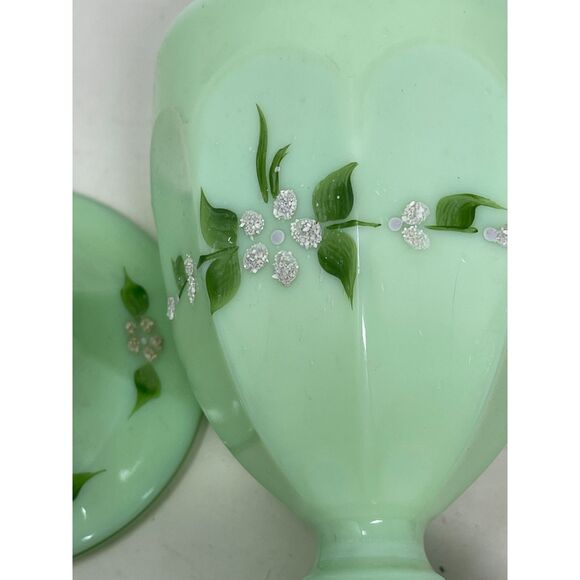 Westmoreland Glass Sea Foam Green Mint Lidded, Footed Candy Sugar Jar Dish ‘79 - Picture 6 of 8